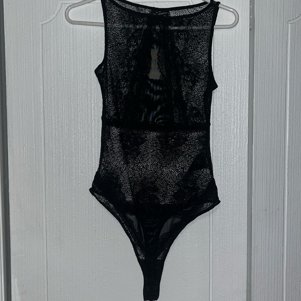 GUESS lace thong bodysuit
